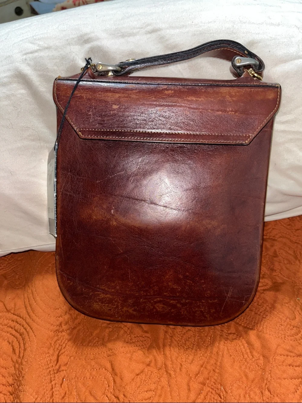 💥NEW💥VINTAGE AUSTRALIAN ANILINE COWHIDE CLUTCH by OROTON 9.5 x 8